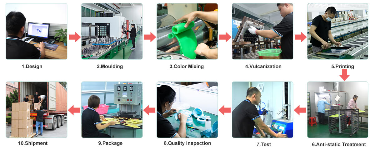 Silicone product production process